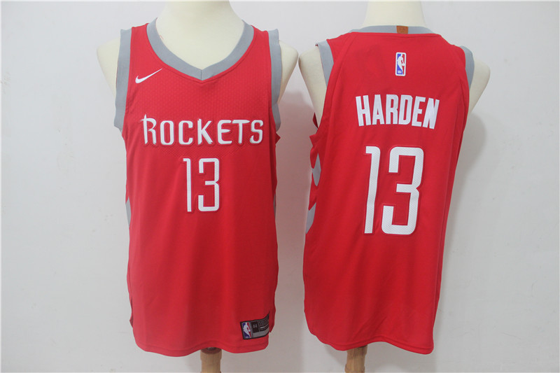Men Houston Rockets #13 Harden Red Game Nike NBA Jerseys